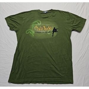 Cirque Du Soleil Men's Green Vintage Saltimbanco T-Shirt Y2k Graphic Tee Sz Xl